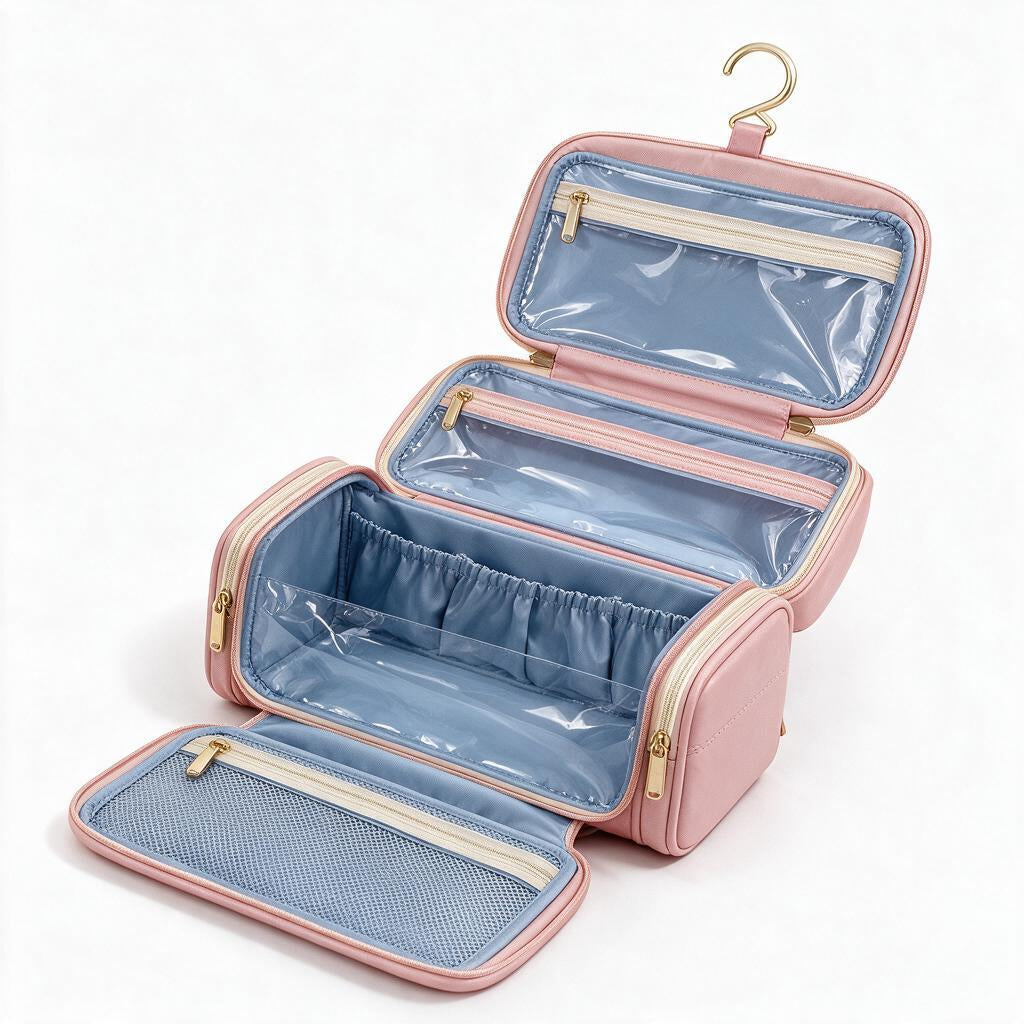 Mint Hanging Travel Toiletry Organizer — color styling