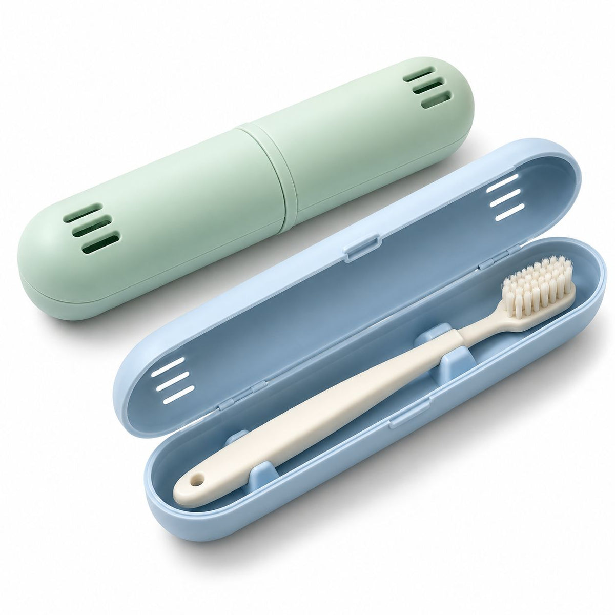 Travel Toothbrush Cases & Toothbrush, 3-Piece Set — product view
