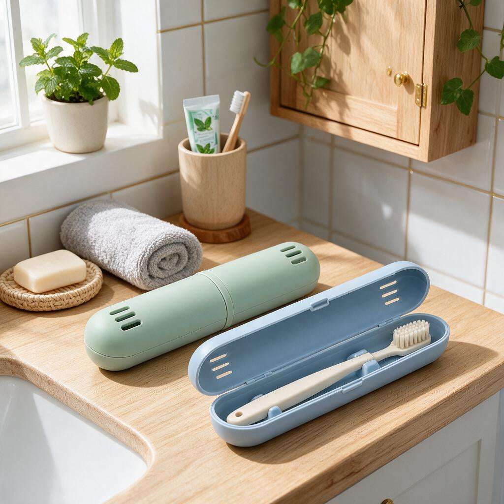 Travel Toothbrush Cases & Toothbrush, 3-Piece Set — travel lifestyle