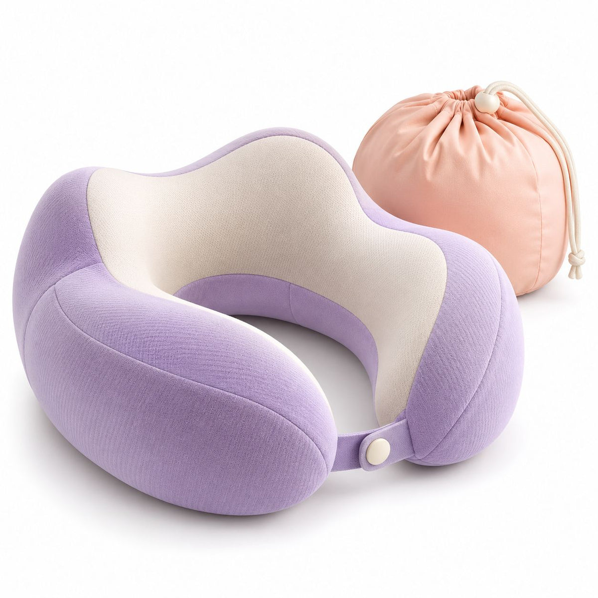 Contoured Travel Neck Pillow with Carry Pouch — color styling