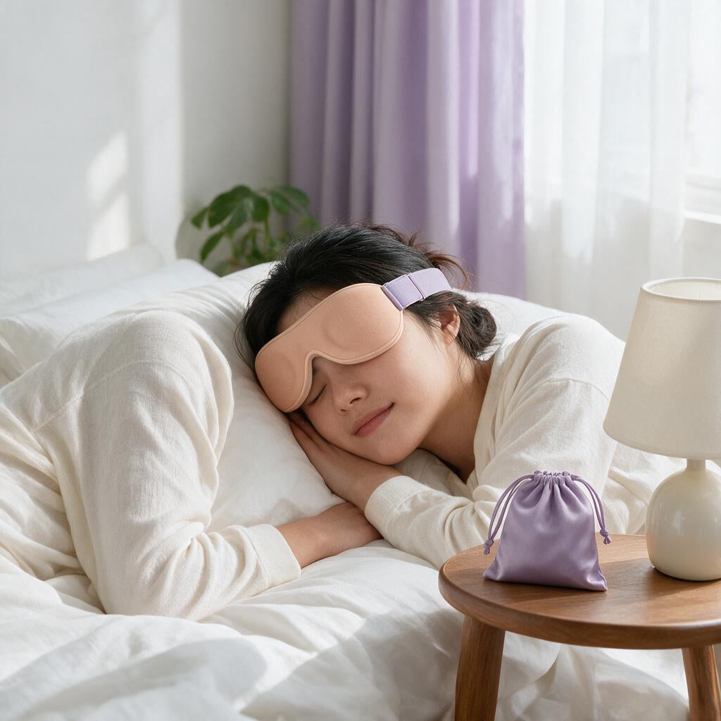 Contoured Sleep Mask with Carry Pouch — travel lifestyle